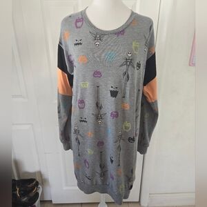 Disney Nightmare Before Christmas Pajama Halloween Shirt Size 8-10